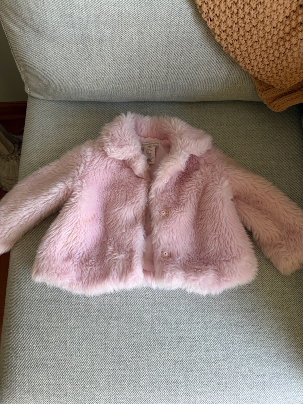 Catherine Malandrino - Kids Light Pink Faux Fur Jacket